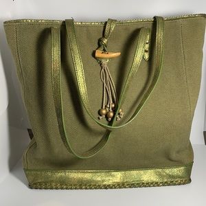 Canvas and Leather Tote